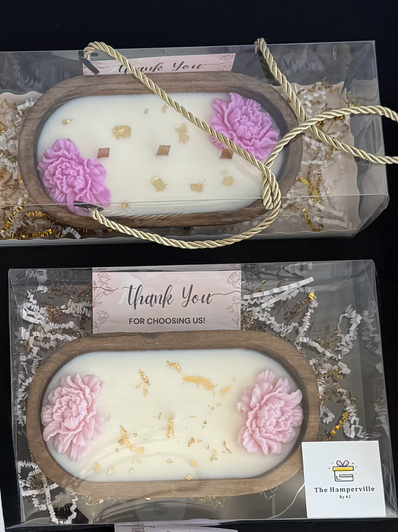 Floral Essence Wooden Candle