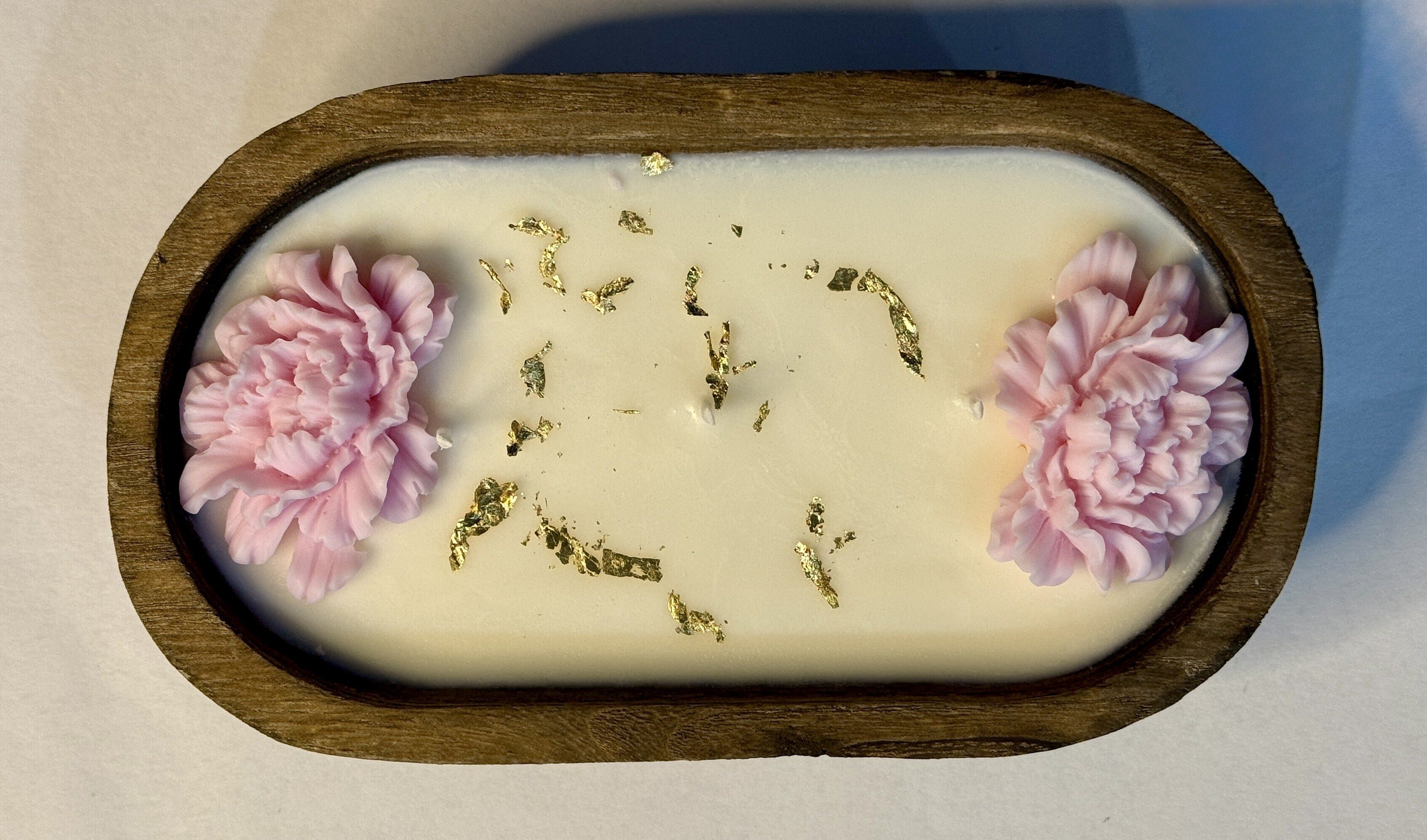 Floral Essence Wooden Candle
